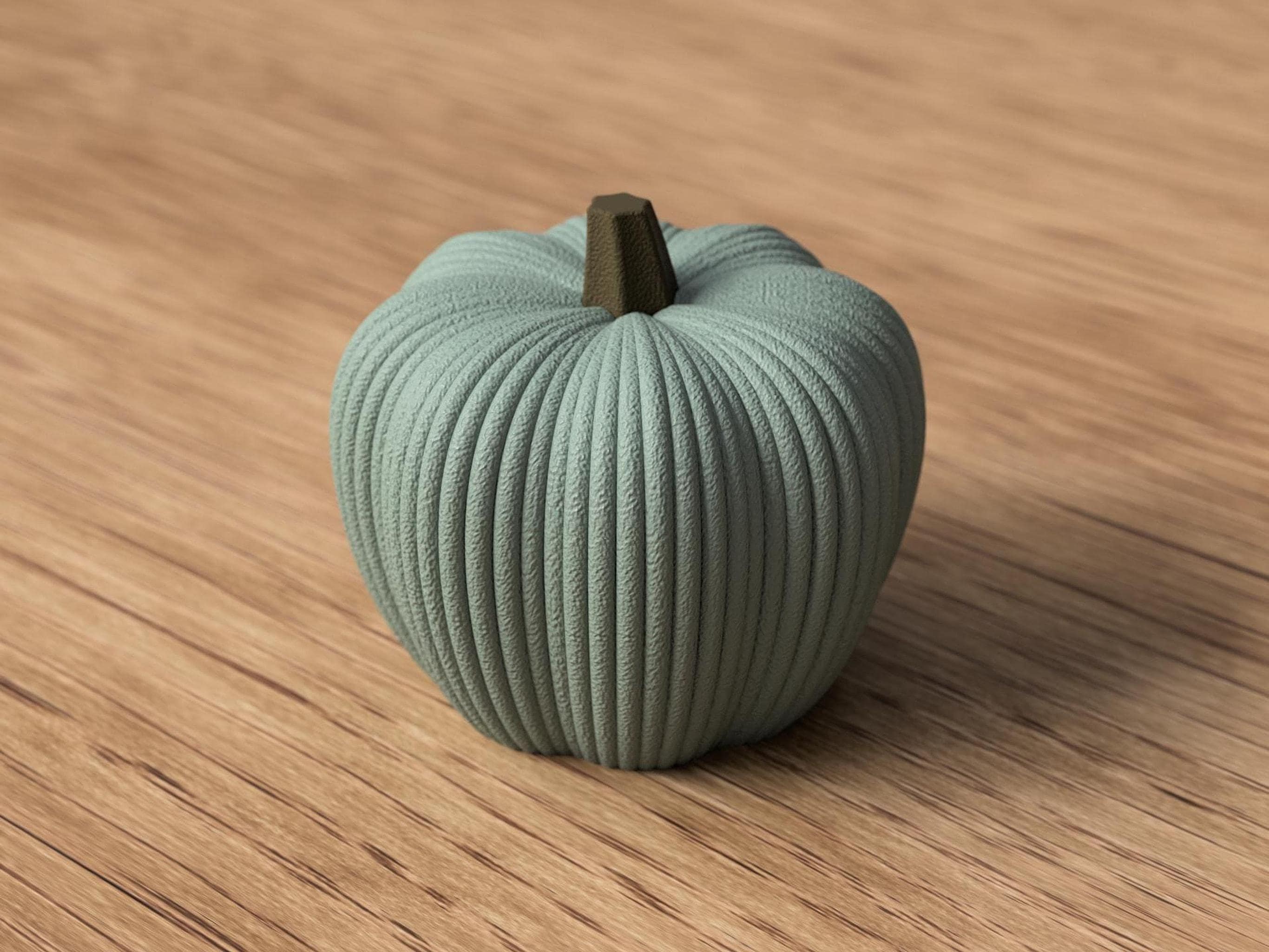 Ribbed Pumpkin Decor, Neutral Fall Home Accent, Minimalist Autumn Table Centerpiece, Modern Thanksgiving Decor – photo 4